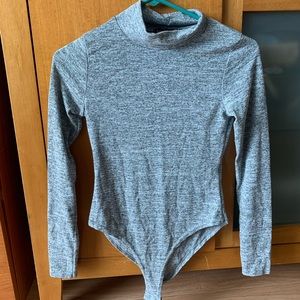Grey turtle neck bodysuit
